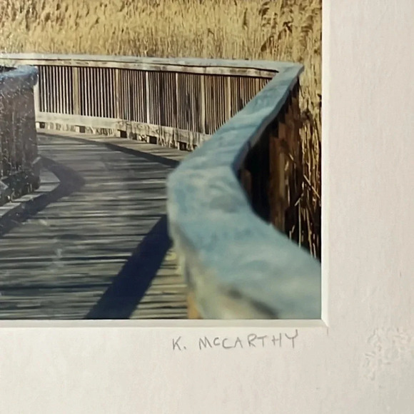 K. McCarthy Cape Cod Massachusetts Beach Boardwalk Photograph Print w/ Matting - Picture 3 of 3